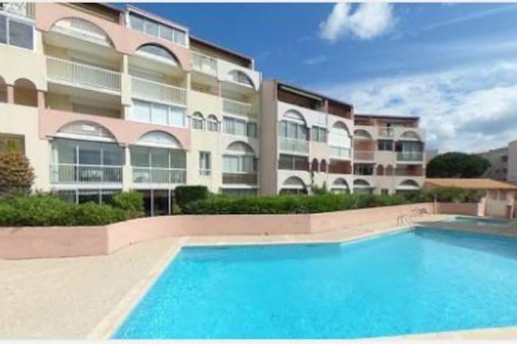 Amouvera C14, T2 Vue Mer, Piscine, Clim, Parking Agde Exterior foto